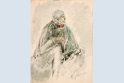 山内龍雄作父の肖像