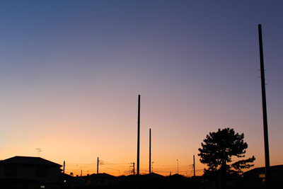 山内龍雄芸術館の夕焼け