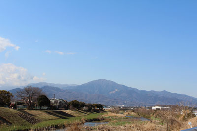 平塚から見える大山