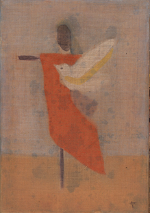 山内龍雄　案山子と鳥